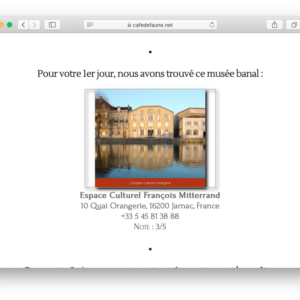 Screenshot du site de Voyages médiocres